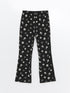 LC Waikiki Floral Girls' Tights with Elastic Waistband